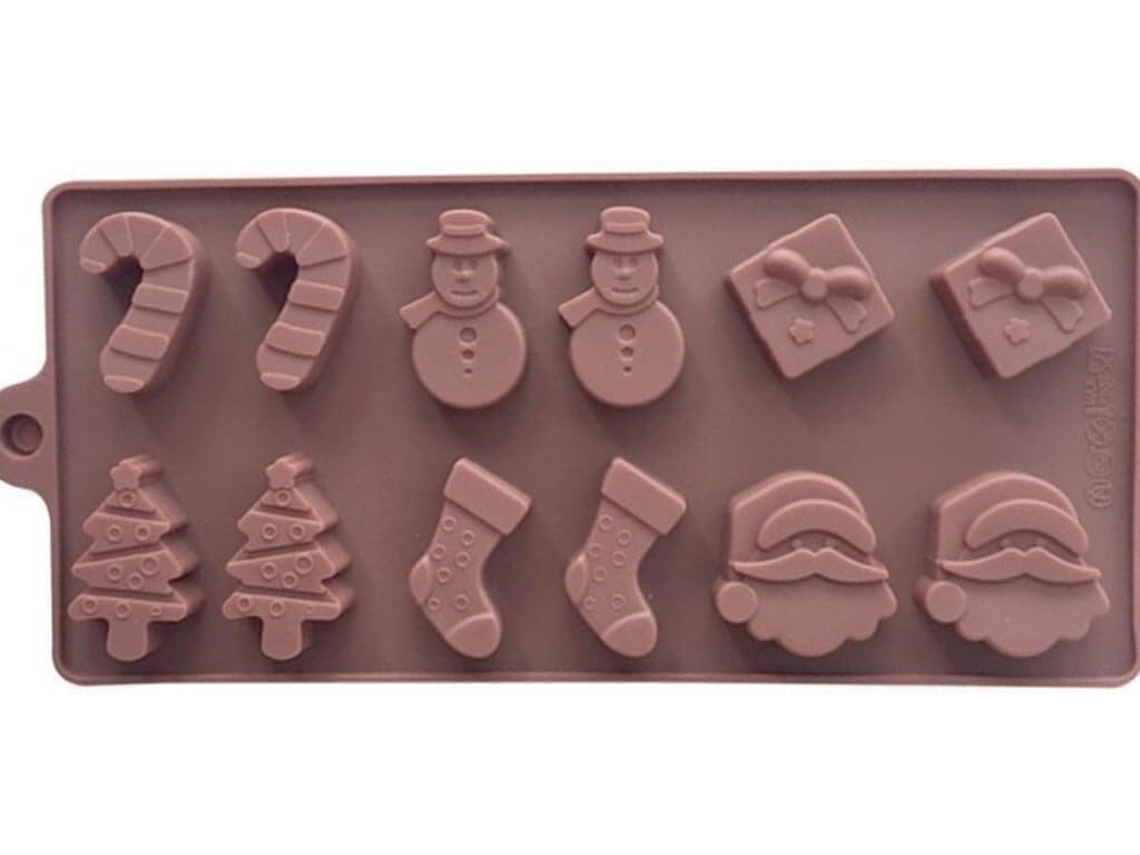 Formas De Silicone Natalinas, Formas Decorativas Para Bolos, Chocolates E Doces
