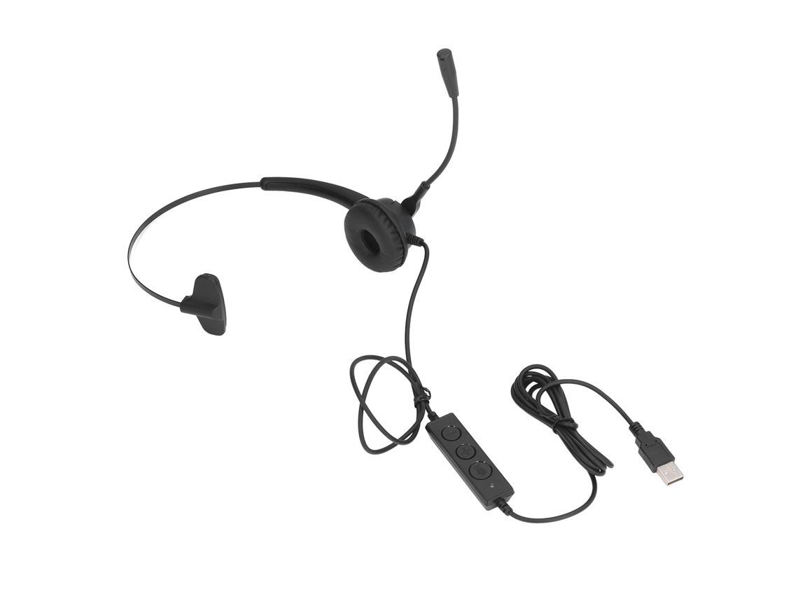 Auriculares USB para Centro de Chamadas com Microfone, Cancelamento de Ruído Ajustável, para Escritório com S/MARCA