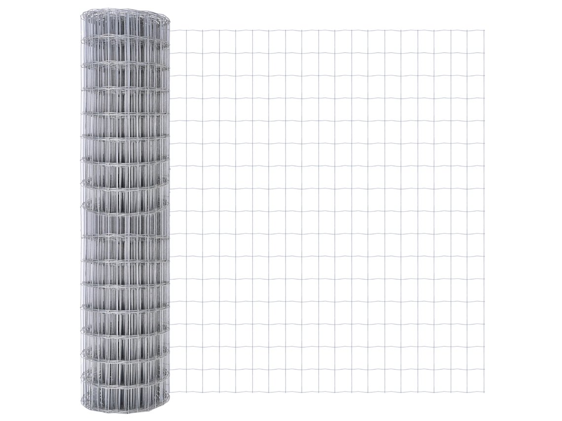 Conjunto 1 Cerca Euro Vidaxl Prateado Ferro (1,4 X 10 M)