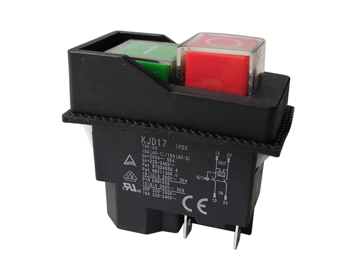 Interruptores Eletromagnéticos, Botões De Pressão Kjd17, 220v, 4 Pinos, Terminais