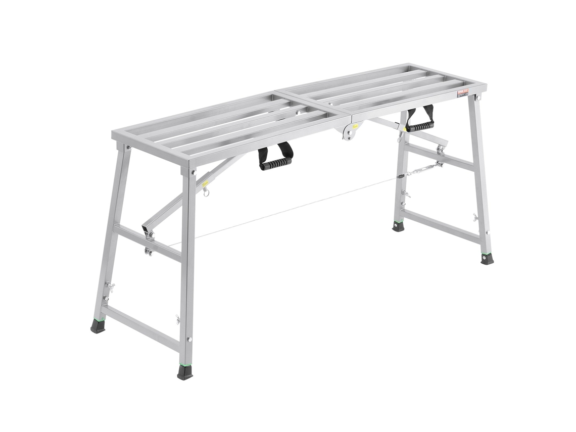 Plataforma De Trabalho Portátil Vevor Carga 360 Kg 1450 X 495 X 700 Mm Prata