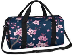Bolsa Esportiva em Formato de Flor de Cerejeira Rosa Bolsa de Viagem Casual para Crianças 45x21x5x23cm