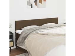 Vidaxl Cabeceiras Castanho-escuro 160x5x78/88 Cm Tecido