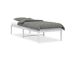 Bed Frame, Bed Frames Vidaxl Branco Aço (80 X 200 Cm)