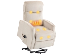 Cadeira de Massagem Elétrica S/MARCA, elevação, relaxamento, bege