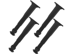 Conjunto De 4 Pés Apoio Ajustáveis Para Móveis, Pretos, Resistentes, Ideais Para Armários E Camas