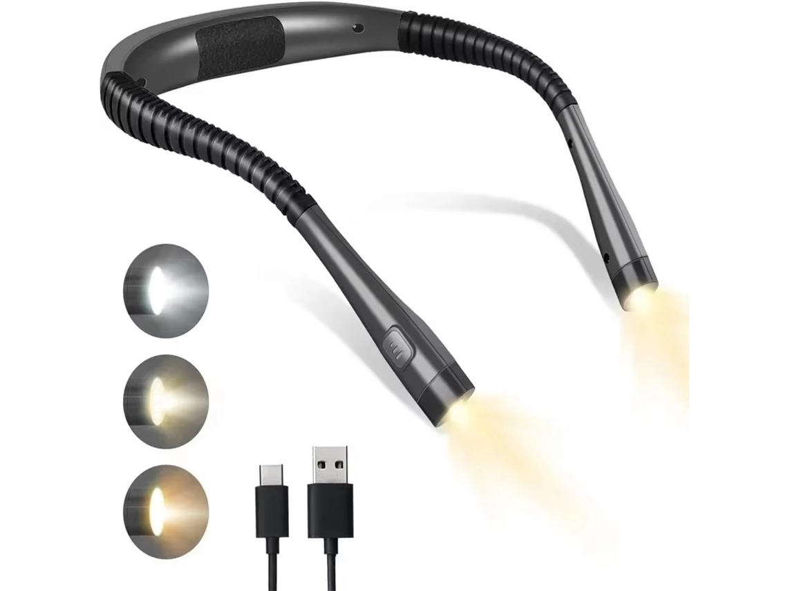 Luminária Led De Pescoço, Para Estudo, Cabeceira, Trabalho, Artesanato Ou Viagens, Para Tarefas Detalhadas E Utilização Portátil