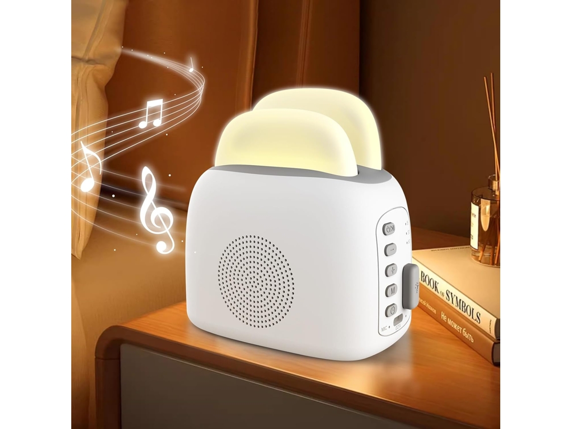 Coluna Bluetooth Multifuncional Com Carregador Sem Fios, Branco Elysve