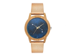 Reloj De Pulsera Unisex De Cuarzo Con Dial Redondo Y Correa De Malla (oro Rosa)