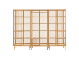 1x guarda -roupa Burro VEMB e 2X prateleiras Trundholm Bamboo 185 x 240 x 45 cm Color natural [EN.CASA]