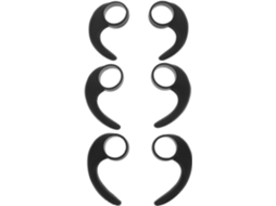 Besportble 6pcs Crochet De Clip Para Écouteurs Em Silicone Noir, Fácil De Instalar, Antiderrapante E Anti -