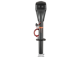 Macaco Elétrico para Reboque com Conector de 2 Vias, Manivela Manual e Capa Resistente Às Intempéries, Carga 2267 Kg Elevação 255 860 Mm, Reboques
