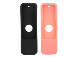 Primerox 2pcs Capa Protetora Silicone Anti derrapante para Controle Remoto Tv 4k 4ª 5ª Geração Preto Vermelho