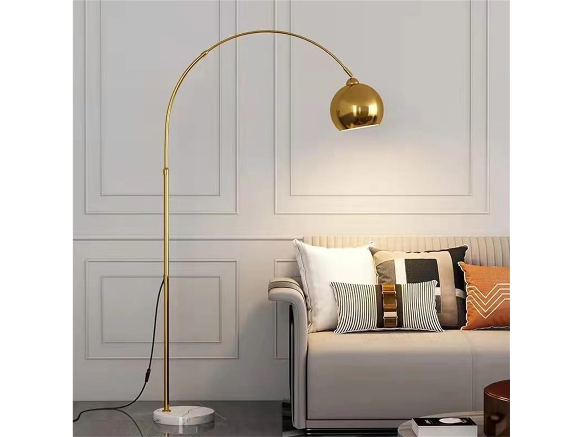 Luminária De Chão Padrão Para Sala Estar, Modelo Arco De 180cm 71, Com Altura Ajustável E 3 Temperaturas De Cor, Design