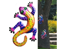 Decoração De Parede Lagarto De Ferro Para Casa Jardim Árvore Muro Varanda
