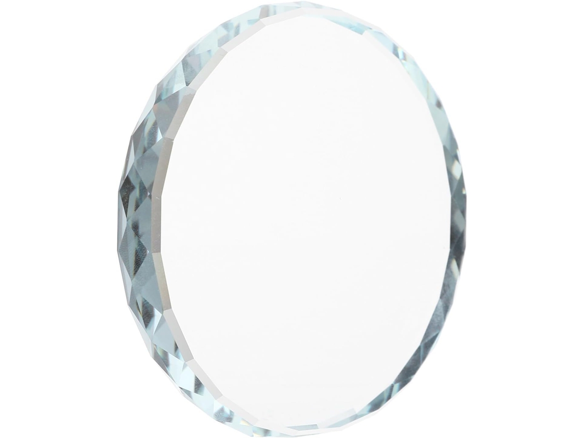 Redonda Cristal Transparente Exibição Bandeja Multifuncional Decoração Joias Objetos Suporte Estável GOKOCO