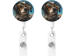 Porta Crachás Retráteis Cães, Porta Crachás Engraçados Enfermeiras Com Clipe, Porta Carrinhos de Identificação