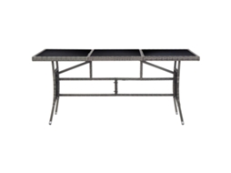 Maison Exclusive - Mesa Jardim Em Vime Pe 170x80x74 Cm Cinzento