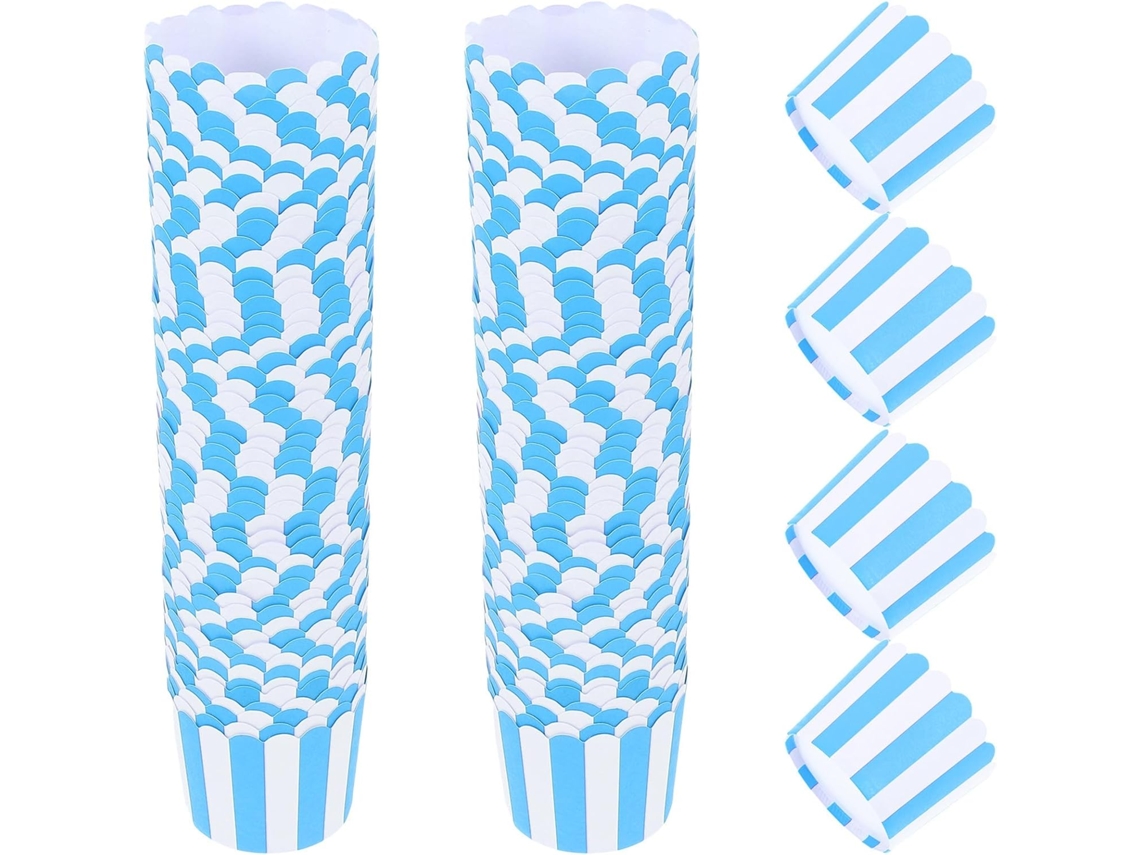 Conjunto De 100 Forminhas De Papel Para Muffins E Cupcakes, Para Assar E Apresentar Sobremesas Em Festas E Eventos