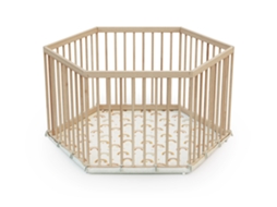 Cercado Hexagonal de Madeira para Bebês WEBABY