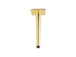 Laxiscreed Pés De Metal Para Móveis, Cone Reto Dourado Titânio, 20cm