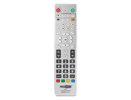 Controle Remoto Universal 2 Em 1 Para Smart Tv E Receptor Dvb T Branco Max Excell