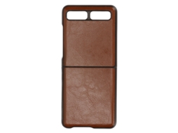 Aetheria capa de Couro Protetora Anti arranhões para Samsung Galaxy Z Flip Marrom Claro Tipo 2