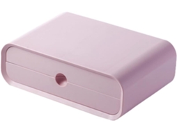Prateleira Elevada Rosa em Abs para Monitor de Computador, Armazenamento Organizado Escritório Doméstico, Aces