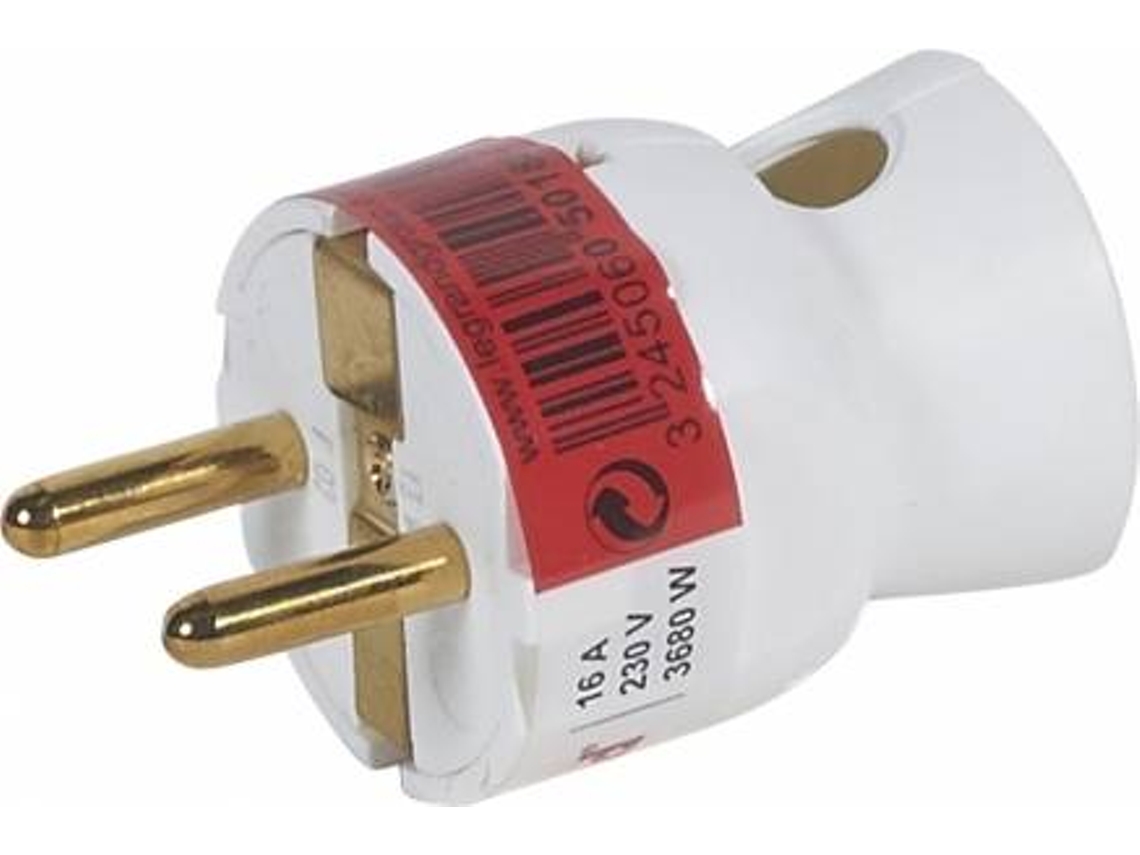 Adaptador Macho LEGRAND 050188 - 2P+T - 16A - Saida Lateral