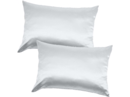 Conjunto de 2 Fronhas Poliéster, Fronha Cor Sólida para Quarto, Substituição com Zíper Fácil CHABERLU