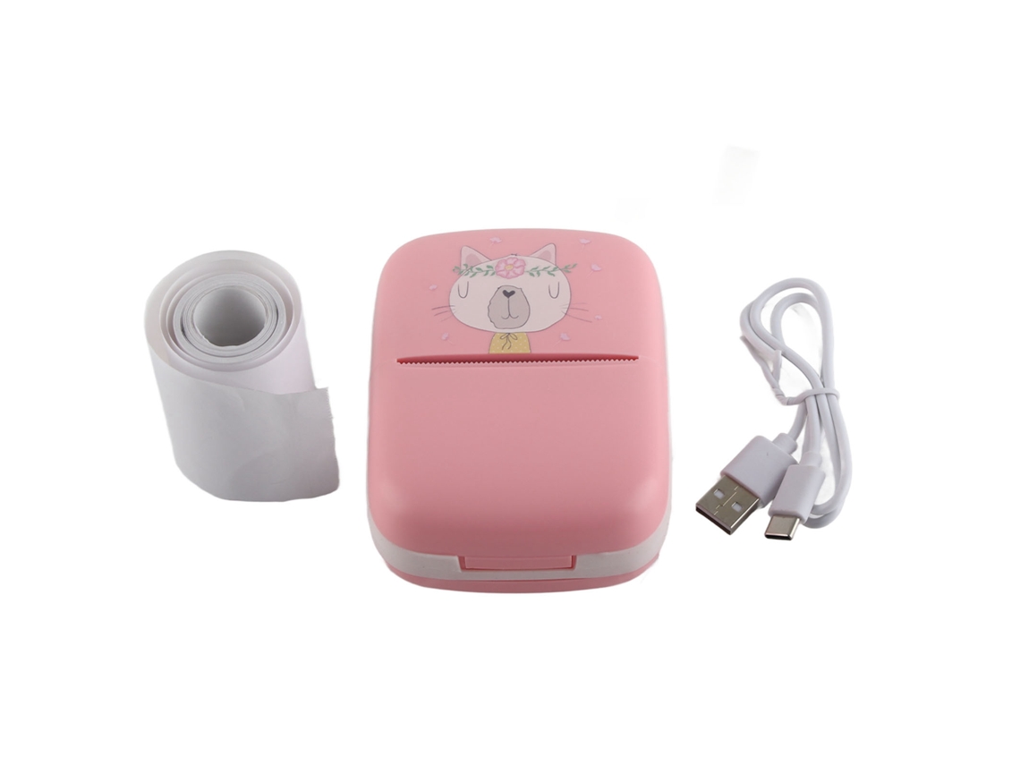 Impressora Térmica Mini Bluetooth 200dpi Sem Tinta Portátil Multifuncional Para Estúdio E Trabalho