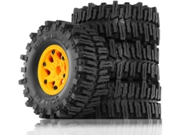 Conjunto de 4 Rodas de Borracha Beadlock 130 Mm SFUSHOS