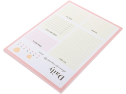 Caderno de Tarefas Diárias, Planejador Diário, Papel Rosa