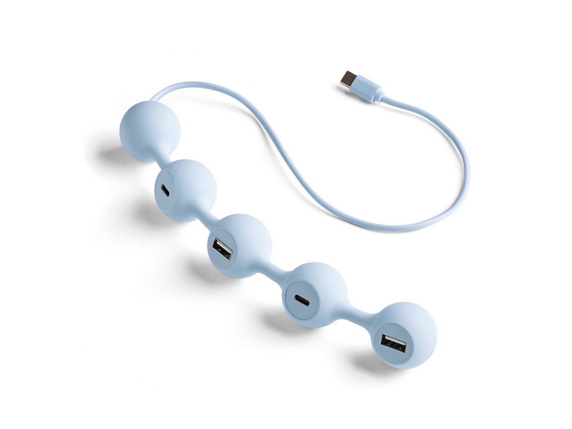 Hub LEXON Peas USB-C (Azul Claro)