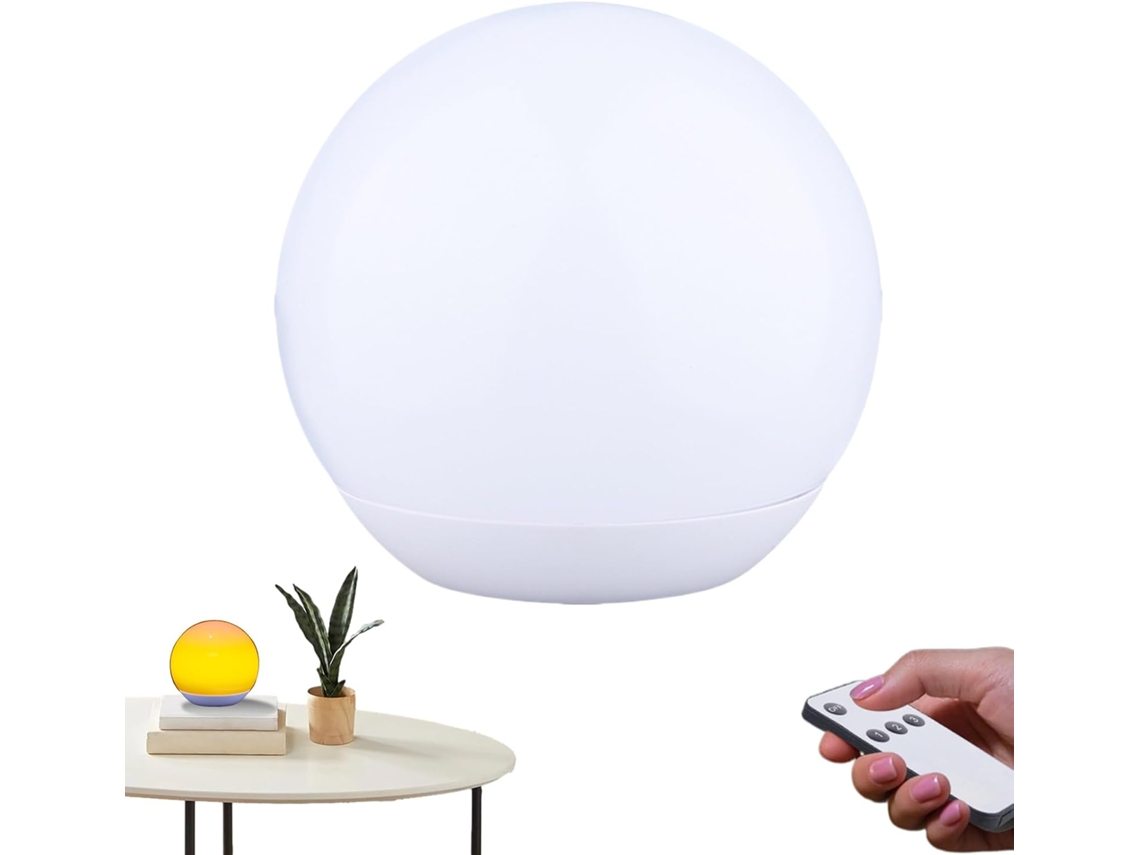 Luz Noturna Led De 3 Modos Para Quarto, Formato Bola Com Ambiente.