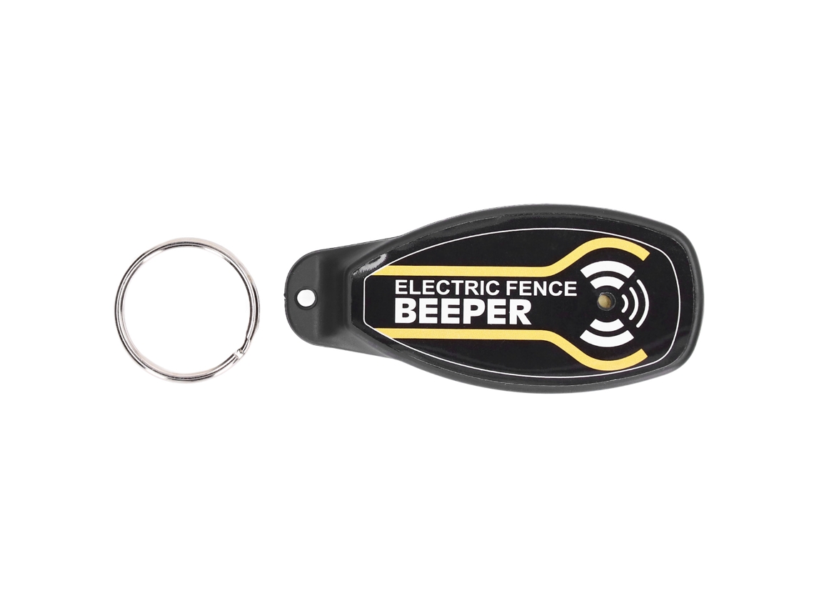 Apito Portátil para Cerca Elétrica com Botão On/off e Luz Testador Chaveiro Abs 8x3,5x1,5cm | S/MARCA