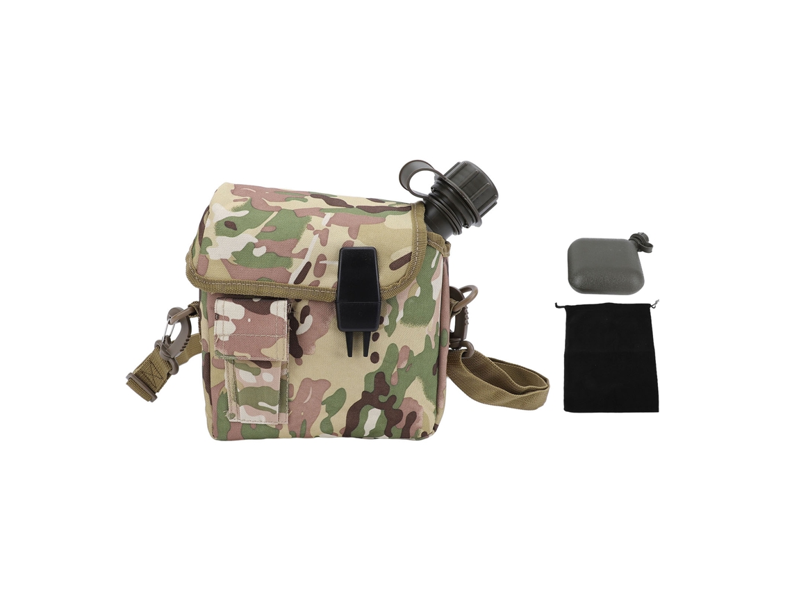 Garrafa de Água para Camping 1.5L com Bolsa de Cintura, Portátil, Flat, para Hiking e Esportes ao Ar Livre S/MARCA