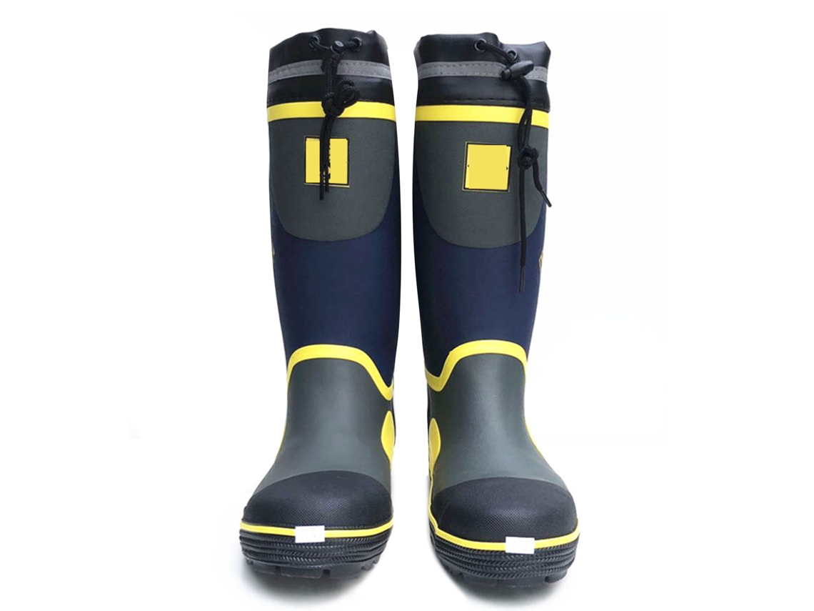 Botas de Chuva Trabalho Jardim Pesca Cabeça Aço Solado Borracha Impermeável XL 45 46 S/MARCA