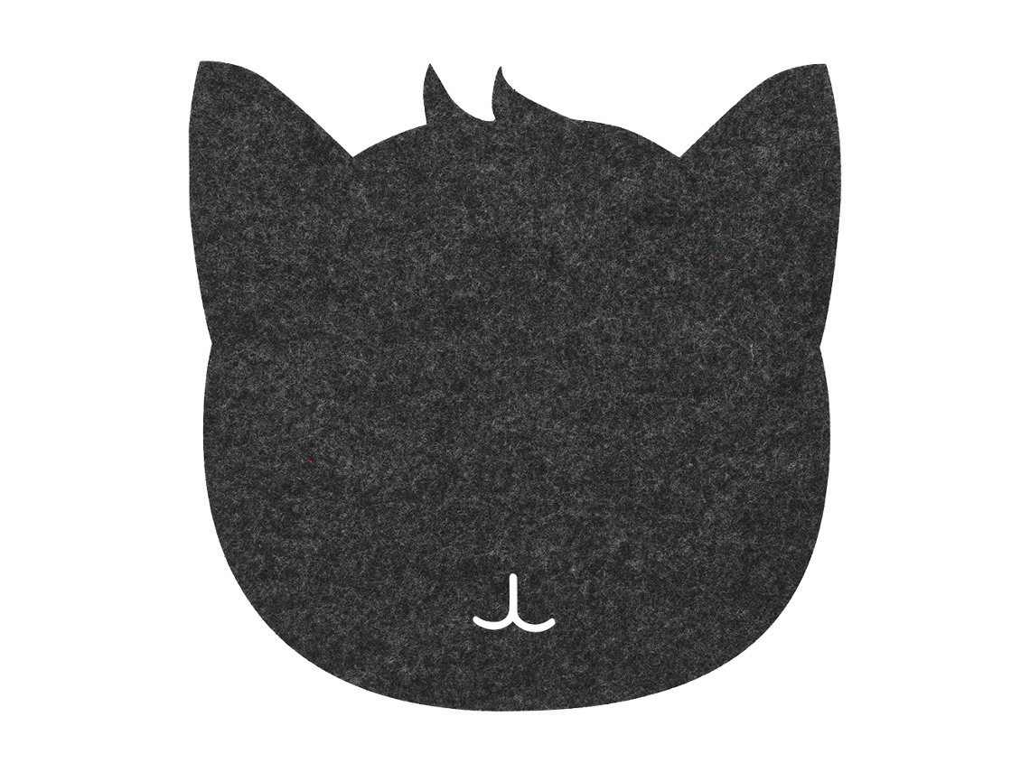 Mouse Pad (antiestático, Proibido A Poeira) Mouse Pad De Feltro De Gato (cinza Escuro)