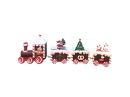 Trem de Natal Decorativo Marrom Claro Seguro Sem Cheiro