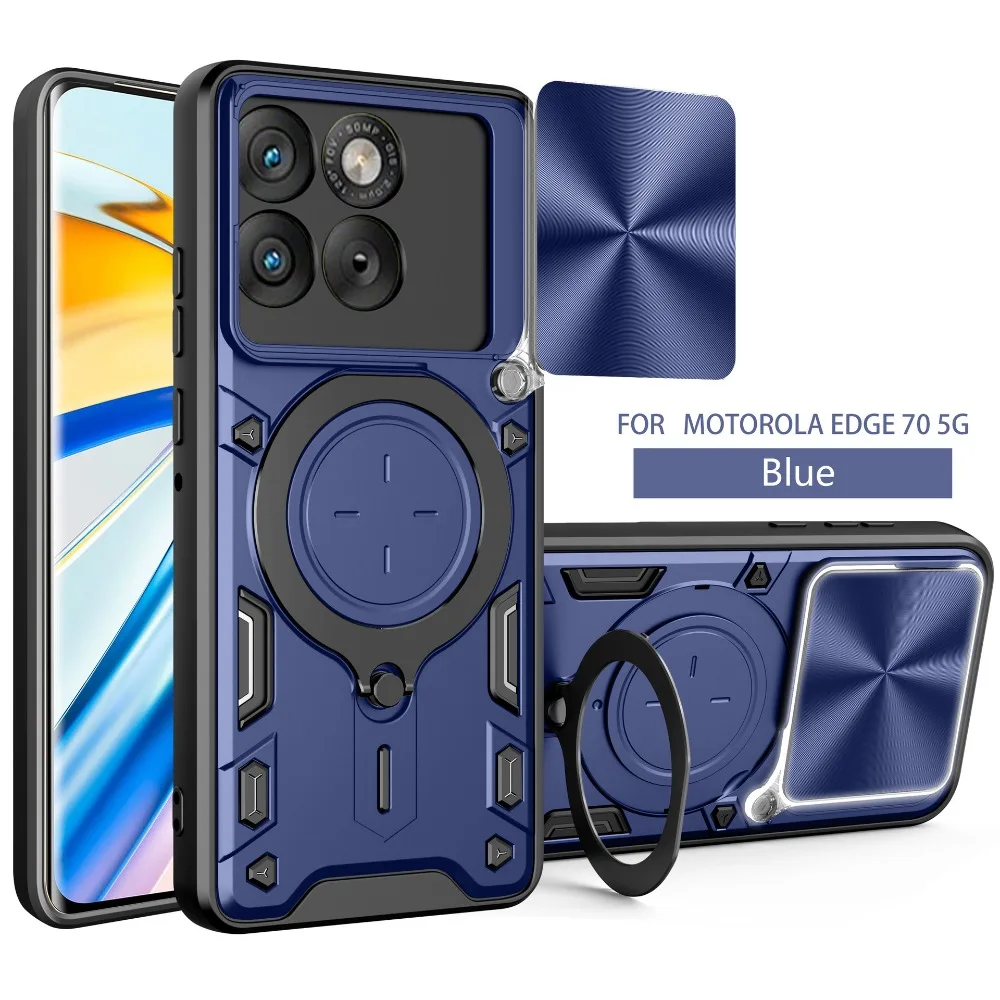 (azul, Motorola Moto X50 Ultra) Capa Protetora Magnética Deslizante Para Lente Da Câmera Com Suporte Para Carro