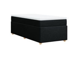 Cama com Molas/colchão 100x200 Cm Tecido Preto MAISON EXCLUSIVE