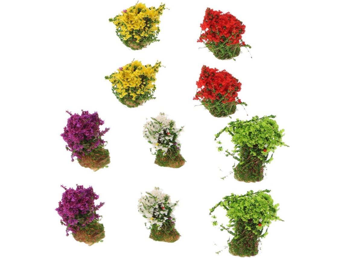 Lote Com 10 Tufos De Grama Estática Multicoloridos Para Modelagem E Decoração De Miniaturas.
