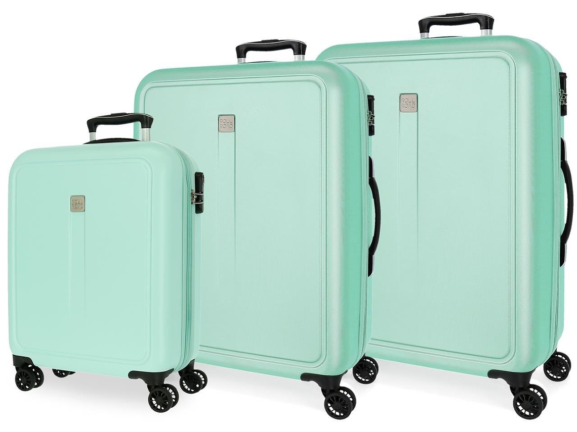 Conjunto de 3 Malas de Viagem ROLL ROAD Camboya Verde Claro (55/68/78cm - 37/72/108L)
