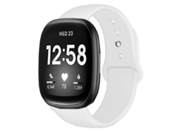 Bracelete Silicone Líquido para Fitbit by Google Versa 3 Branco