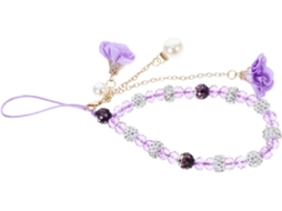 Pulseira Roxa De Ferro Para Celular Com Strass, Alça De Pulso Antiderrapante.