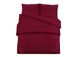 Duvet Cover Set, Duvet Cover Sets Vidaxl Vermelho Microfibra (140 X 200 Cm + 65 X 65 Cm)