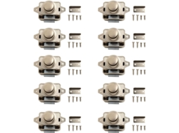 Conjunto De 10 Travas Botão Para Gavetas E Armários, Com Mola, Ideais