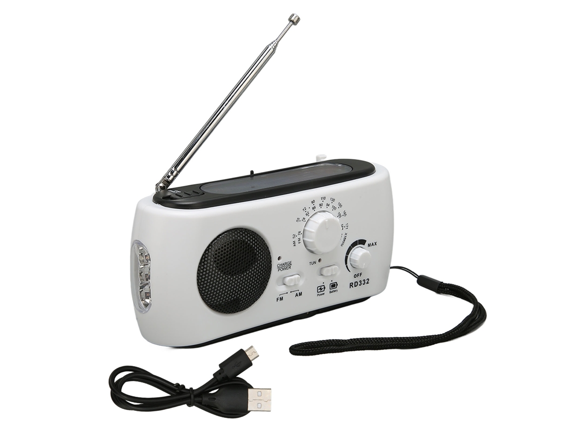 Rádio Emergência Solar LAXISCREED com Lanterna