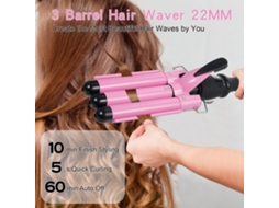 Ferro De Cabelo Ondulador Com Temperatura Ajustável E Lcd